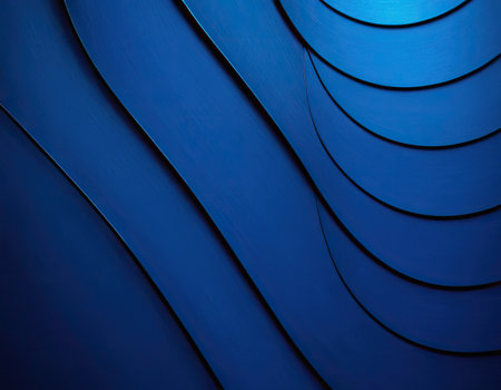 Blue metal background with some smooth lines in it (3d render)の素材