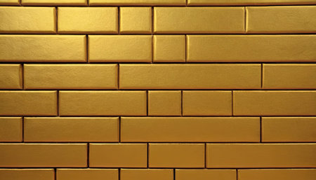 golden brick wall texture for background,golden brick wall backgroundの素材