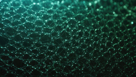 Abstract technology background. Network connection structure with dots and lines. 3d renderingの素材