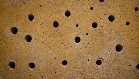 Concrete texture with holes. Abstract background and texture for design.の素材