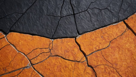 Cracks in the ground. Texture of cracked earth. Abstract background.の素材