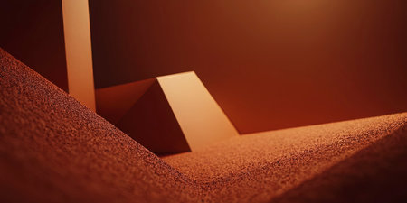 Abstract 3d rendering of geometric shapes. Futuristic background design.の素材