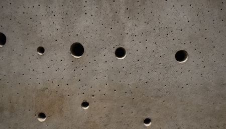 Concrete wall texture with holes. Abstract background and texture for design.の素材