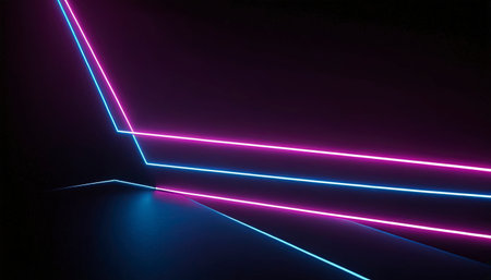 3d render, abstract background, neon light, glowing lines, ultravioletの素材
