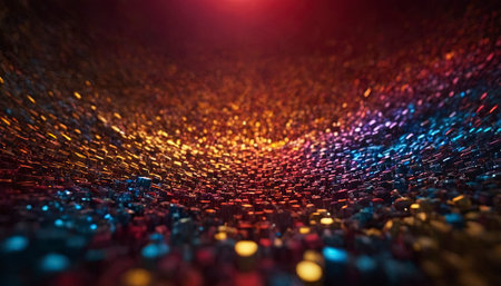 3d render of abstract background with bokeh defocused lightsの素材