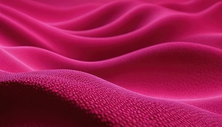 Close up of pink fabric cloth texture background. Clipping path included.の素材