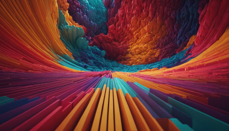 3D rendering of abstract fractal background for creative design, art and entertainmentの素材