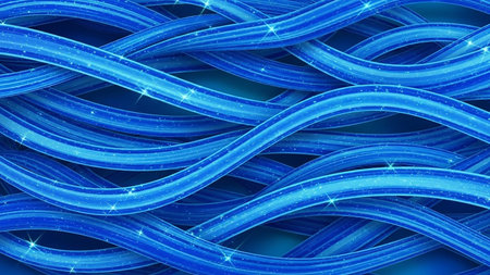 Blue abstract wavy background. 3d rendering, 3d illustration.の素材