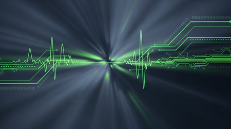 Abstract technology background with circuit board. Vector illustration. Technology concept.の素材