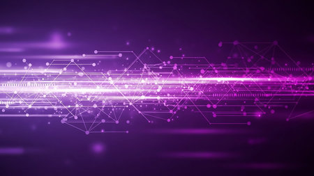 Abstract technology background. Futuristic interface with geometric shapes and lines. Vector illustrationの素材