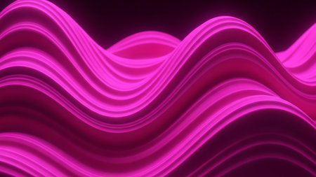 Abstract pink background with wavy lines and curves. 3d renderingの素材
