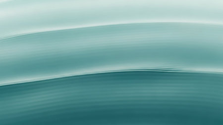 abstract background with smooth lines in turquoise and cyan colorsの素材