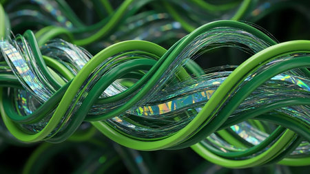 3d illustration of abstract geometric composition,digital art works with shallow depth of field.の素材