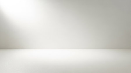 White empty room with spotlights. 3d render illustration mockupの素材