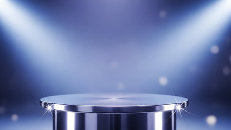 Scene with podium for mock up presentation in minimalism style, 3d render abstract background designの素材