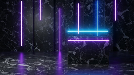 3d render of metallic wavy background with some smooth lines in itの素材