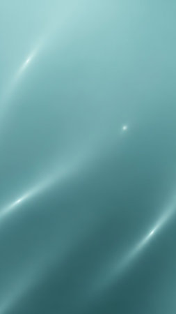 A soft teal background with subtle diagonal streaks of light and a gentle luminous glow, creating a smooth and serene atmosphere.の素材