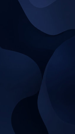 Large, smooth, organic shapes in deep navy blue create a minimalist abstract composition with subtle shadows and flowing curves.の素材