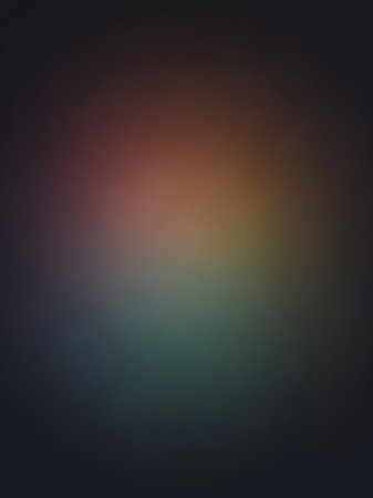 Abstract blurred gradient background with a dark vignette. Transitions from warm reddish-brown to cool greenish-blue hues.の素材