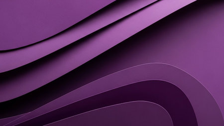 A deep purple abstract background smooth, curved layers with varying shades and dramatic shadows, suggesting motion and depth.の素材