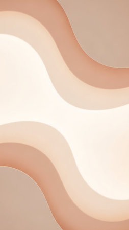 Aesthetic showing soft pastel gradient waves of peach and cream colors flow smoothly creating a gentle, calming, and abstract background with subtle shadows and...の素材