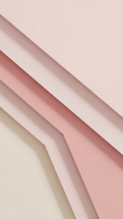 Forms showing abstract composition of layered pastel pink and cream paper forms with sharp edges and subtle shadows creating a modern geometric. resolution...の素材