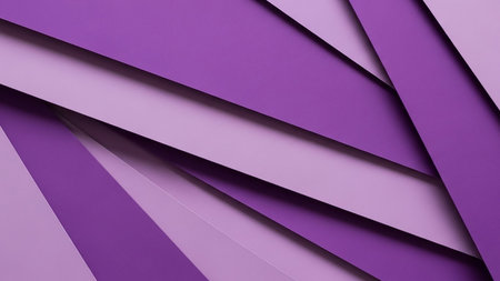Geometric showing abstract geometric background composed of overlapping layers of light and dark purple paper creating a dynamic shadow effect keywords: abstract,...の素材
