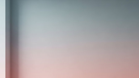 Aesthetic showing soft gradient background with subtle color transition from cool blue to warm pink and light peach tones creating a serene and minimalist aesthetic...の素材