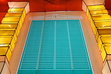 the bright beautiful color of the lantern house