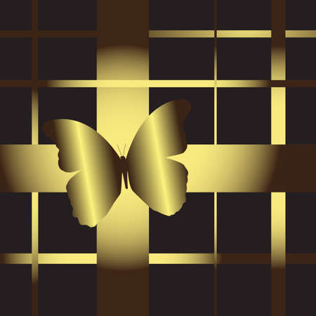 Butterfly on a giftのイラスト素材