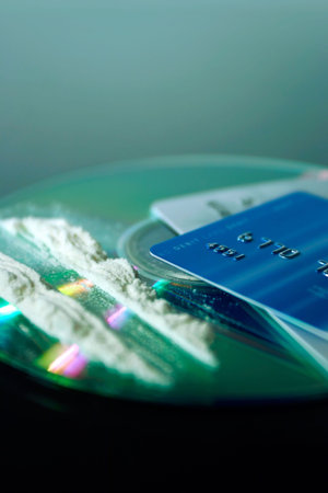 drugs, disc and cardsの写真素材