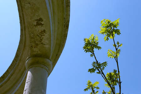Ancient city structure with columnsの写真素材