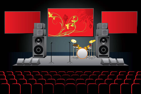 The vector image of a concert stageのイラスト素材