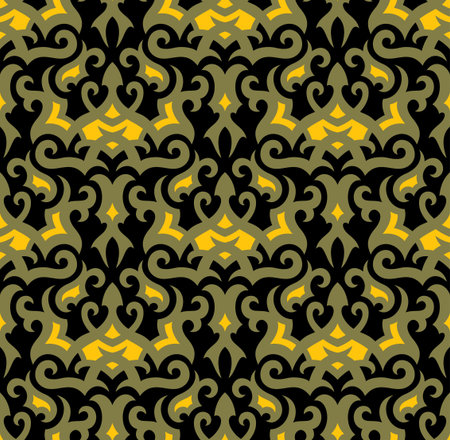Seamless background from a floral ornament, Fashionable modern wallpaper or textileのイラスト素材