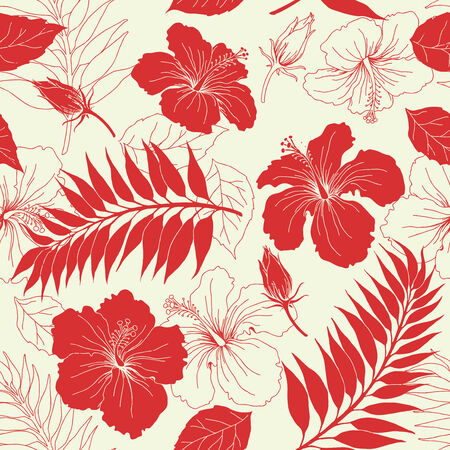 Seamless background from a floral ornament, Fashionable modern wallpaper or textileのイラスト素材
