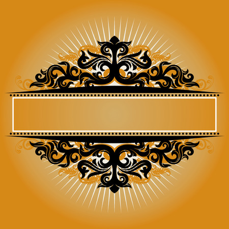  vintage template frame In flower styleのイラスト素材