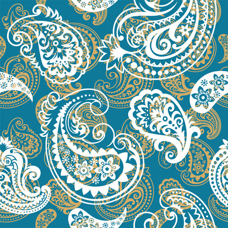 Seamless background from a paisley ornament, Fashionable modern wallpaper or textileのイラスト素材