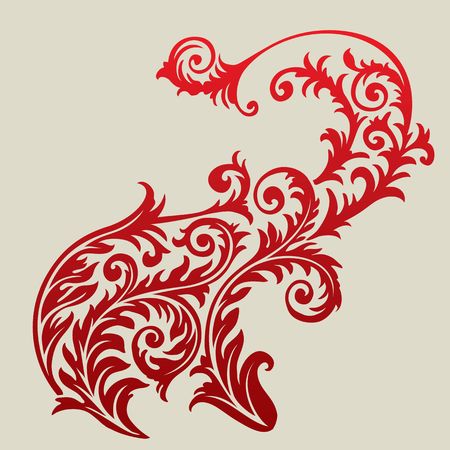 ornament In flower styleのイラスト素材