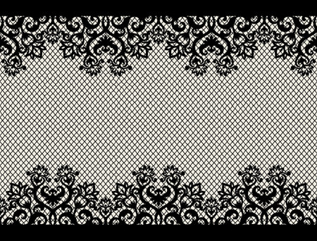 horizontal seamless background from a floral ornamentのイラスト素材