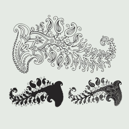 vector ornament In flower styleのイラスト素材