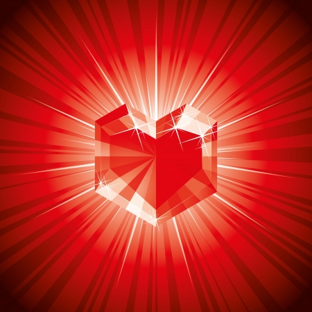 valentine diamond heart, abstract symbolのイラスト素材
