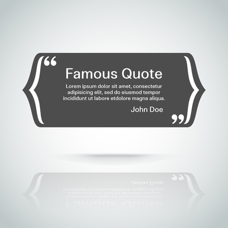 rectangle quote box with your text, quotation marks. のイラスト素材