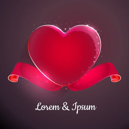 Big Red Heart for Valentines day and more, Vector Illustrationのイラスト素材