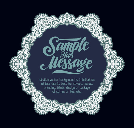 stylish vector background is in imitation of lace fabric, best for covers, menus, branding, labels, design of package of coffee or tea, etc.のイラスト素材