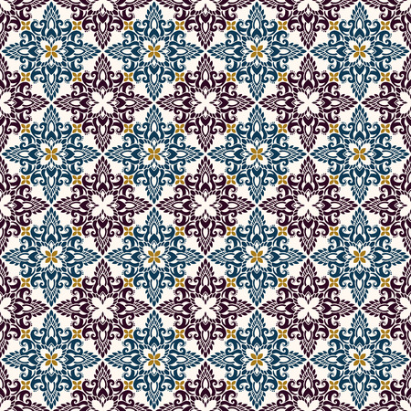 Seamless pattern based on traditional Asian elements Paisley. Boho vintage style vector background. Best motive for print on fabric or papper.のイラスト素材