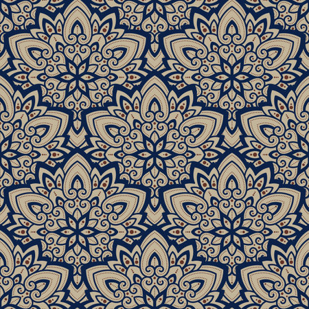 Mandala. Ethnic motifs vector seamless pattern