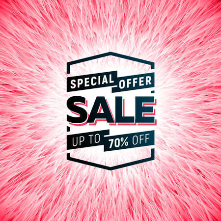 Sale bright banner vector illustration.のイラスト素材