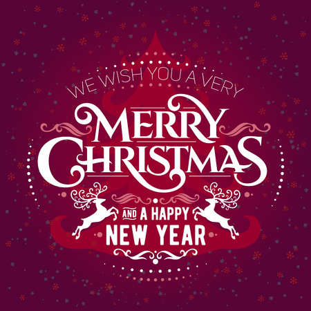 Merry Christmas letteringのイラスト素材