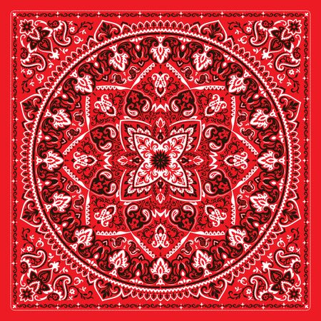 Paisley Bandana printのイラスト素材