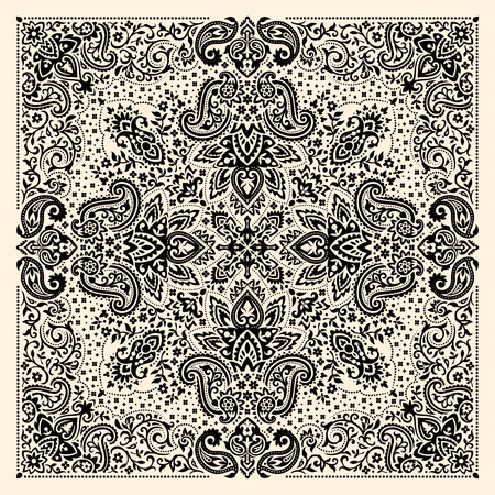 Paisley Bandana printのイラスト素材